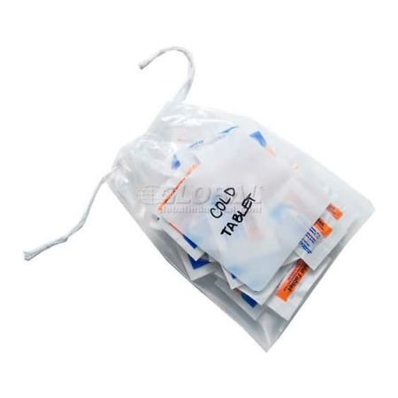 Lk Packaging Pull Tite Drawstring Bags, 12"W x 18"L, 1.5 Mil, Clear, 1000/Pack DS151218